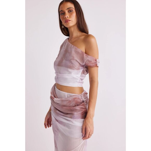 SNDYS Kilee Maxi Dress in Print Small New Womens Cut out Gown - Picture 13 of 16